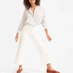 New Everlane The Wide-Leg Crop Pant Bone 00